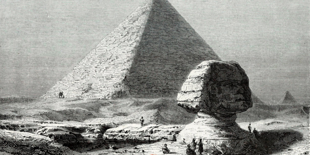 Le Sphinx et la grande pyramide de Gizeh