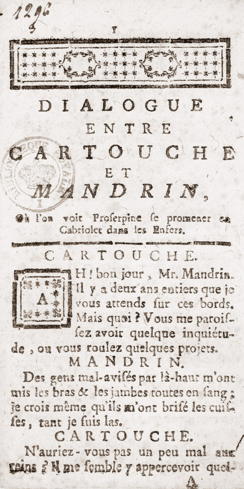 Dialogue entre Cartouche et Mandrin…