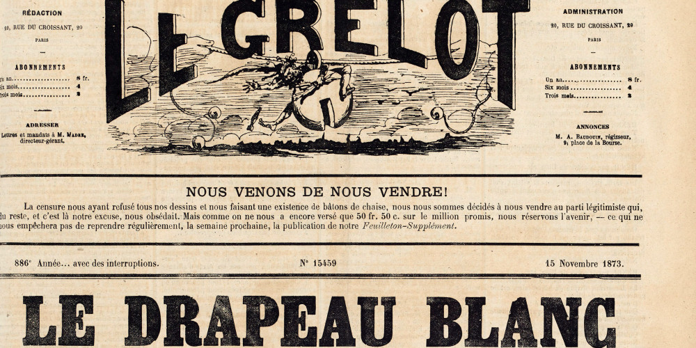 « Le Drapeau blanc », Le Grelot, n°134