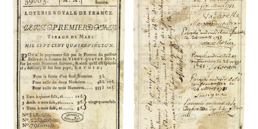 

Billet trafiqué de la Loterie royale de France

