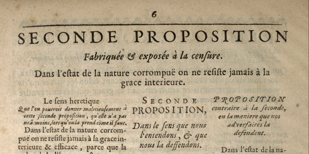 Noël de Lalanne, Distinction abrégée des cinq propositions qui regardent la matière de la grâce...