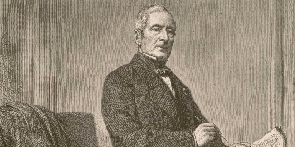 Lamartine, écrivant sur un coin de commode