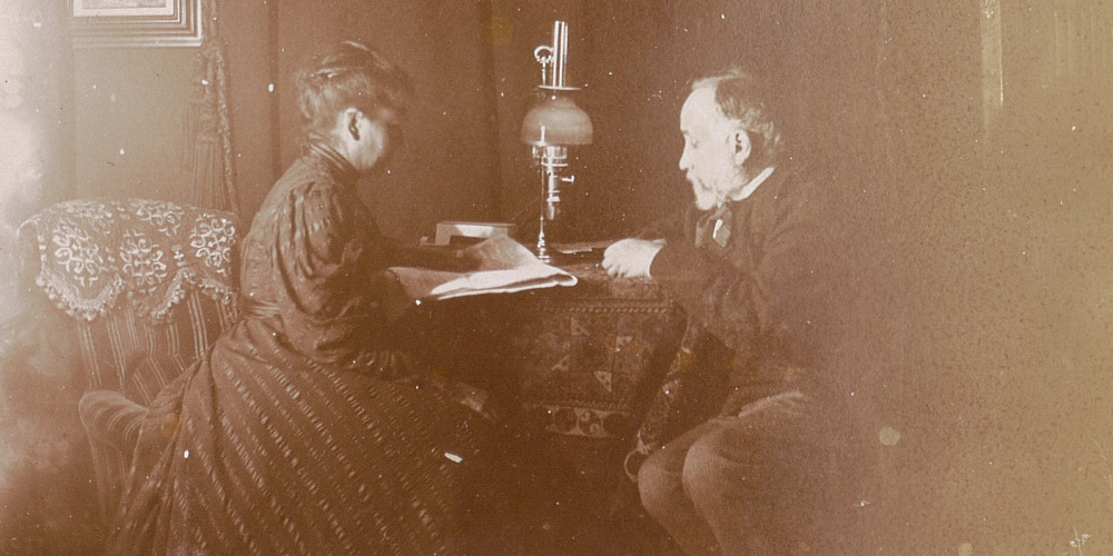 Louise Halévy faisant la lecture à Degas