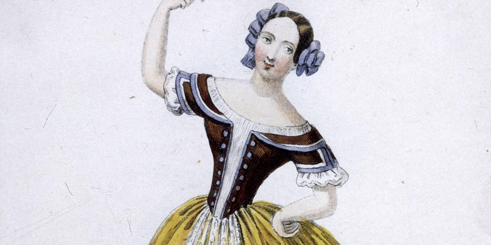 Giselle, ballet de Coralli, Gautier et Adam : costume de Mme Carlotta Grisi