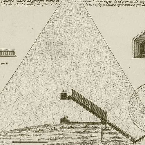 Coupe de la grande pyramide d’Égypte