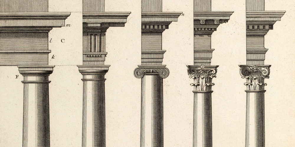 Les trois ordres antiques de colonnes