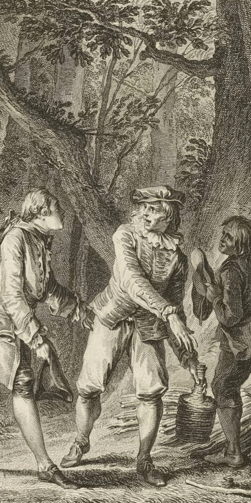 Moreau le Jeune, frontispice pour Le Médecin malgré lui, 1773