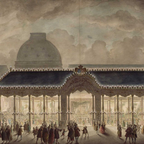 Vue perspective de la salle du Carrousel construite à l’occasion du mariage de Monseigneur le Dauphin