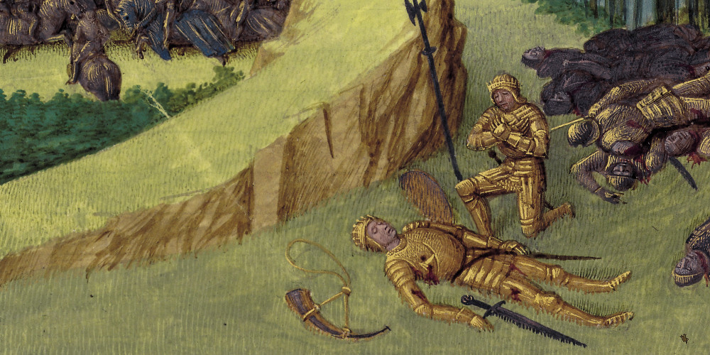Bataille de Roncevaux en 778 ; Mort de Roland