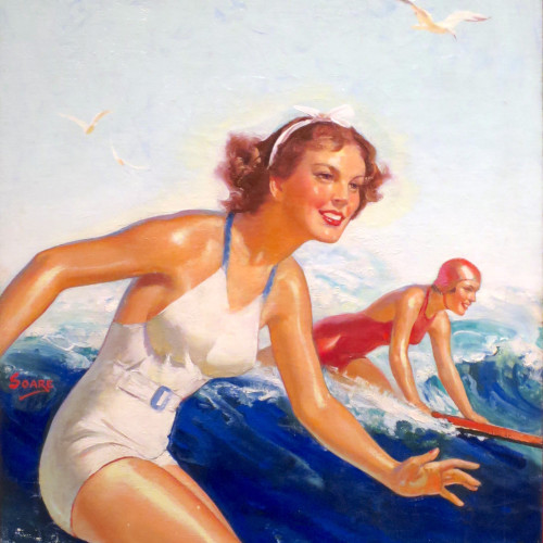 Deux jeunes surfeuses