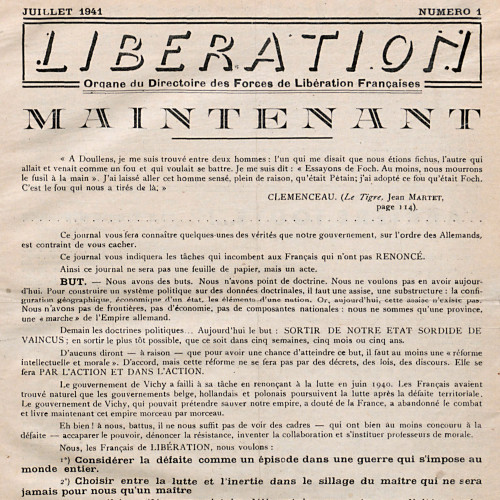 Libération, zone sud, n°1