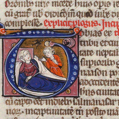 Lettrine du 13e siècle : le T
