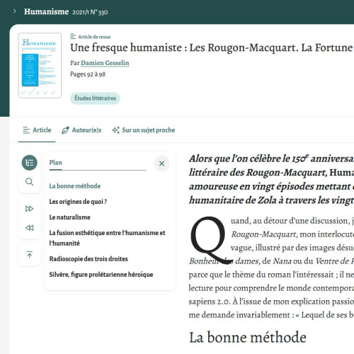 Une fresque humaniste : Les Rougon-Macquart par Damien Cesselin (CAIRN)