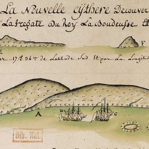 Vue de la Nouvelle-Cythère, découverte par M. de Bougainville en 1768