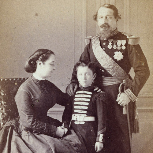 Portrait carte-de-visite de Napoléon III et de la famille impériale