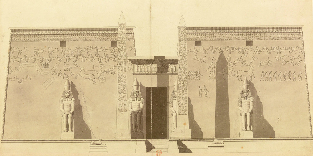 Louxor, élévation de la façade du palais