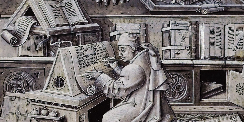 Jean Miélot dans son scriptorium
