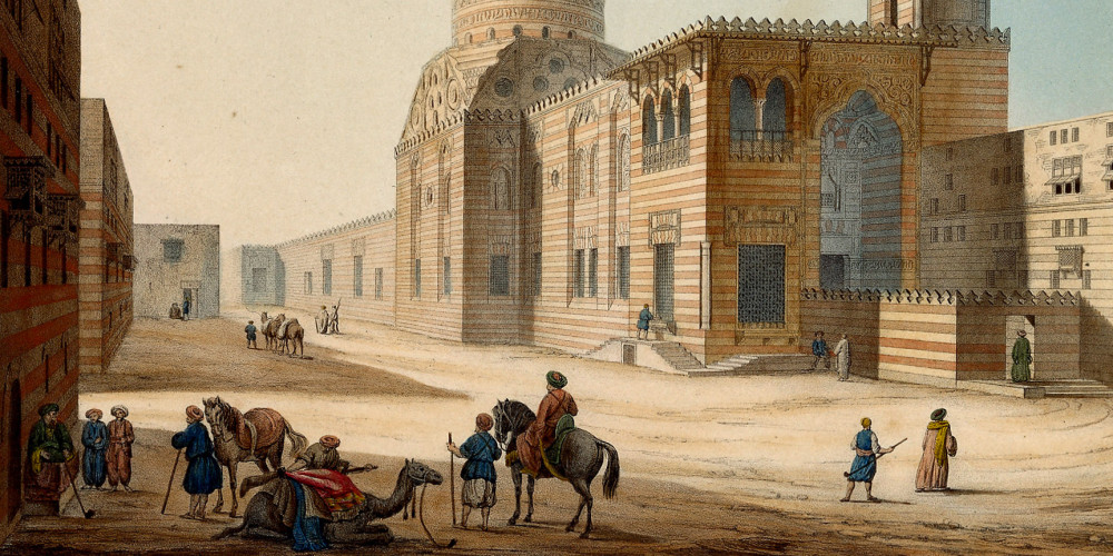 Le Caire : vue extérieure de la mosquée Kaid-Bey