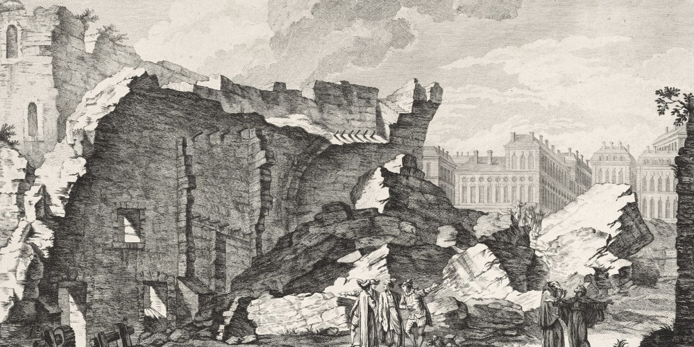 La tour de Saint-Roch, ou tour du Patriarche, en ruines à Lisbonne