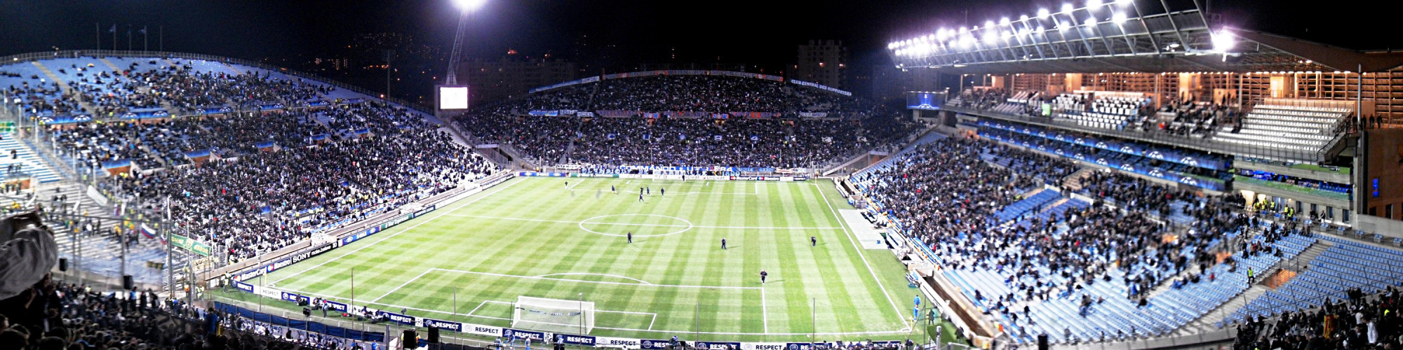 Stade Vélodrome vu du virage nord