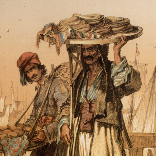 Vendeurs de pain sur les quais