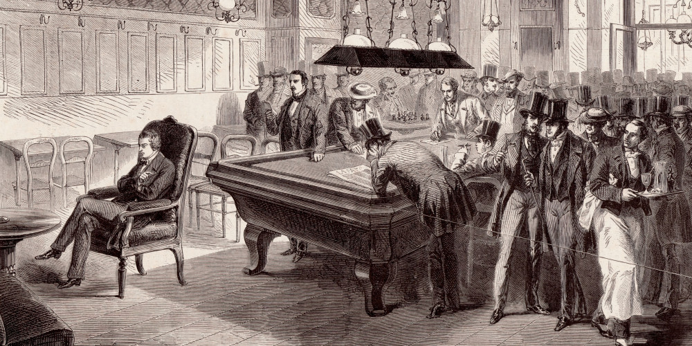 Morphy jouant à l'aveugle huit parties d'échecs au café de la Régence