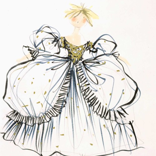 Equisse de costume pour le Cendrillon de Peter Maxwell Davies