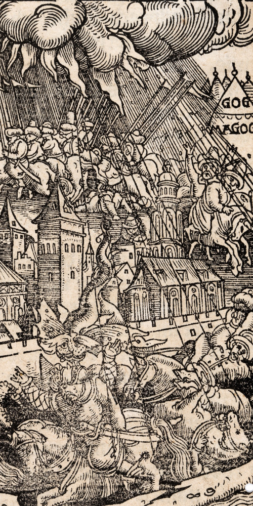 Les Turcs devant Vienne, allégorie de Gog et Magog