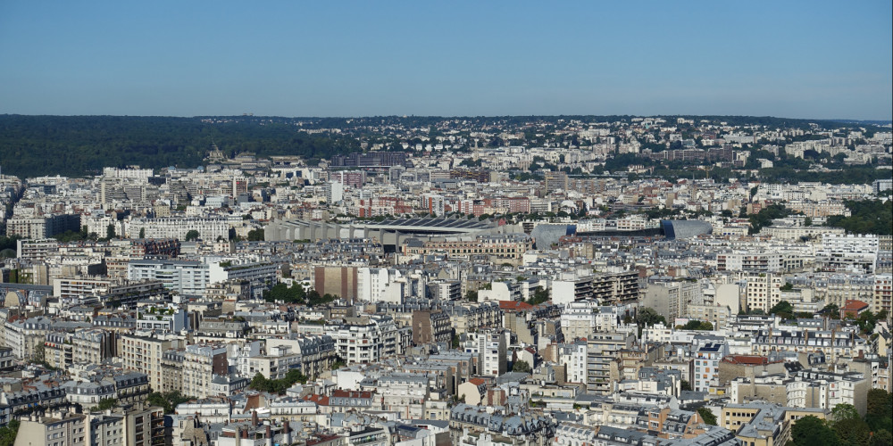 Le Parc des Princes depuis le Ballon du Parc André Citroën