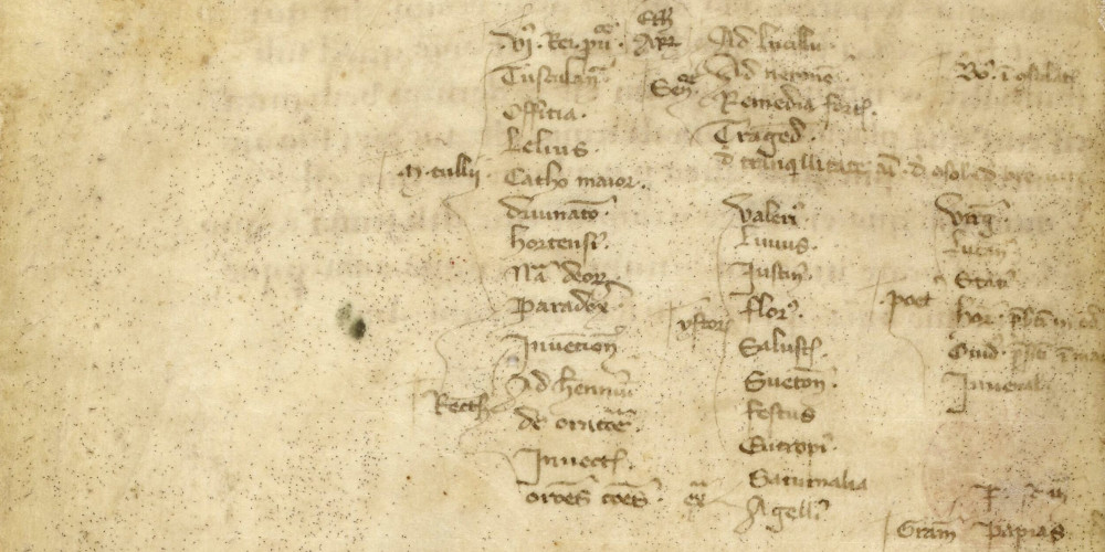 Notes bibliographiques de la main de Pétrarque