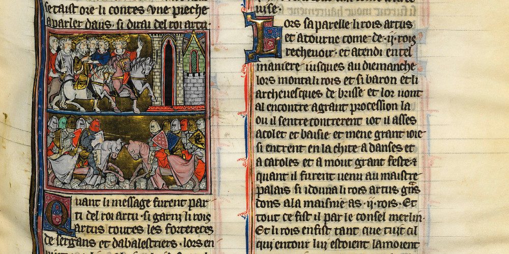 

Arrivée de Ban et Bohort à Logres ; Tournoi de Logres

