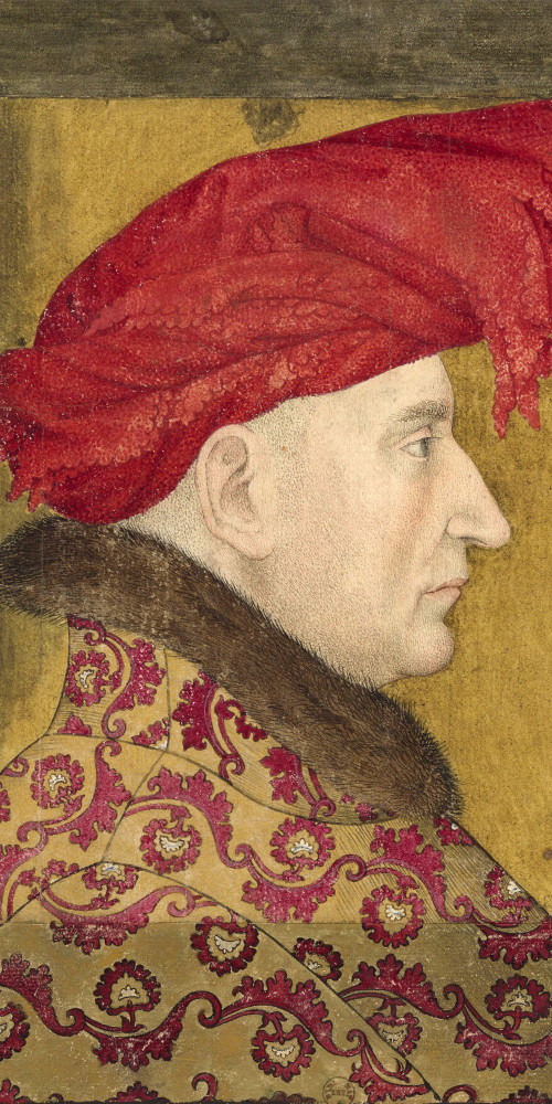 Louis II d’Anjou de profil à droite
