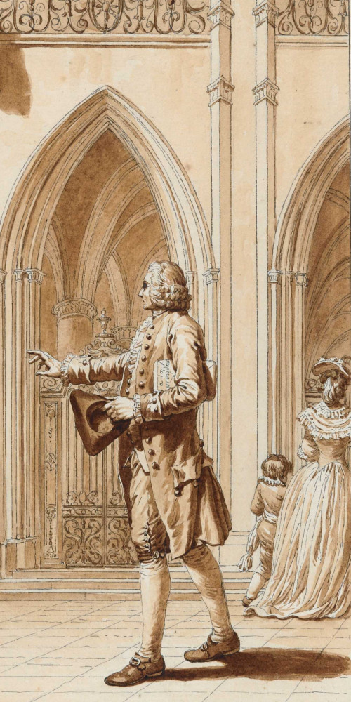 Rousseau apportant le manuscrit des Dialogues à Notre-Dame de Paris