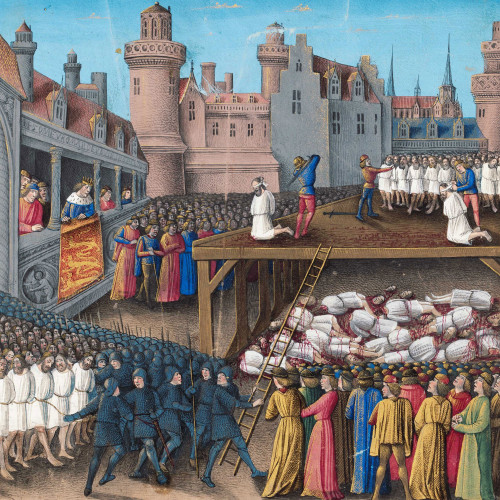Troisième croisade : Richard Cœur de Lion assiste à l’exécution de prisonniers Turcs à St Jean d’Acre