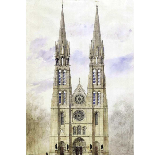 Projet de reconstitution de la basilique Saint-Denis par Eugène Viollet-le-Duc
