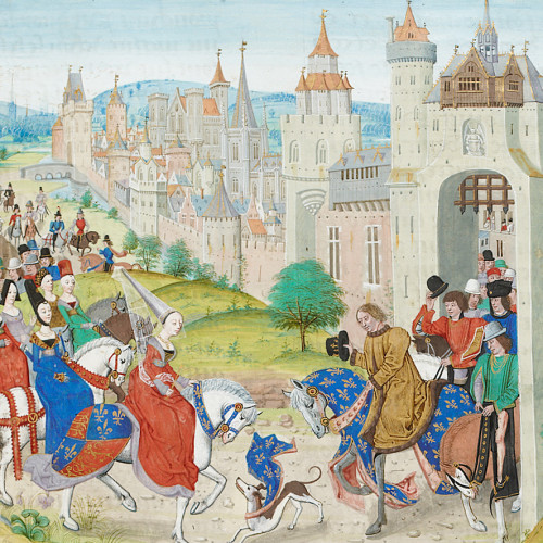 Charles IV le Bel accueillant Isabelle de France