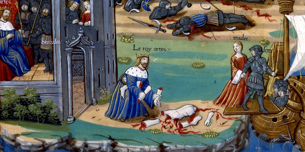 Æétès et les Argonautes ; Jason semant les dents du dragon ; Jason prenant la Toison d’or ; Fuite de Jason et Médée