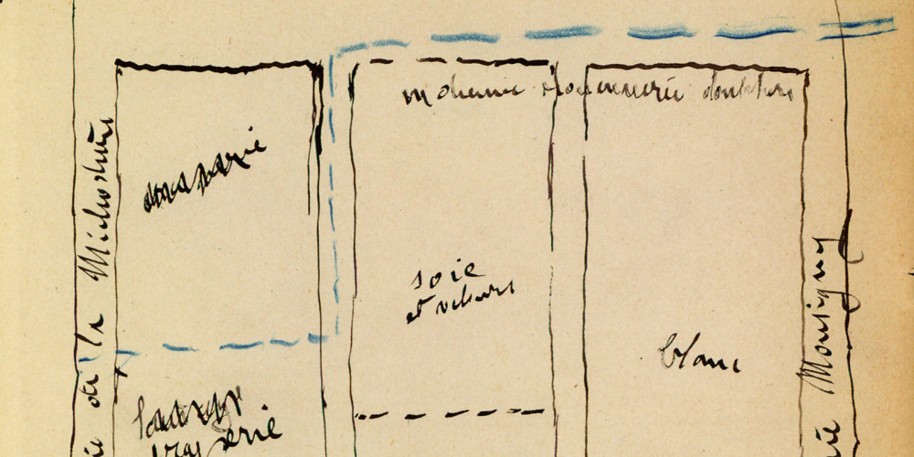 Plan des rayons du magasin (rez-de-chaussée)