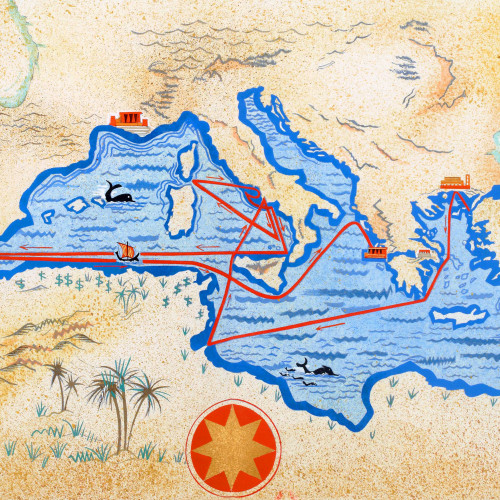 Carte des navigations d’Ulysse