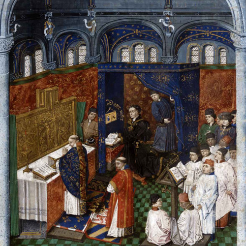 Messe chantée à laquelle assiste Philippe le Bon