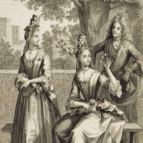 Dames en conversation aux Tuileries
