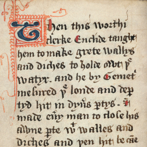 Manuscrit Cooke, entre 1425 et 1450, lignes 463 à 490