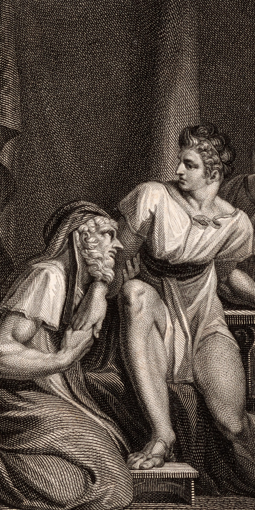 Priam baise les mains d’Achille