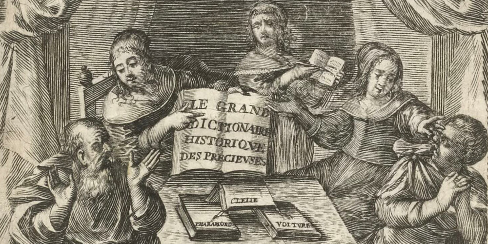 Gabriel Ladame, frontispice pour Le grand dictionnaire des pretieuses, 1661