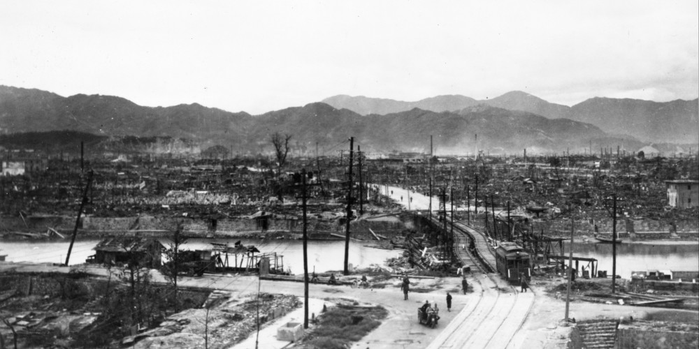 Hiroshima après sa destruction par une bombe atomique