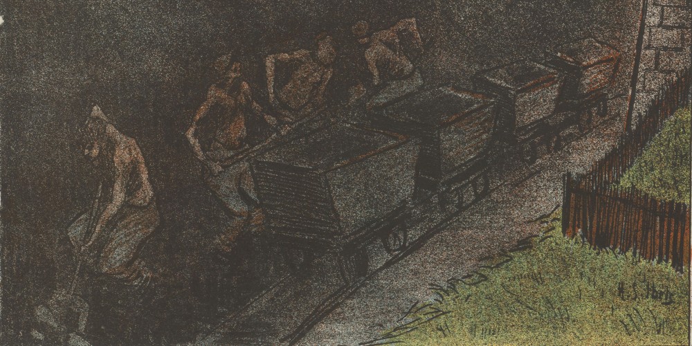 Affichette-programme pour Le Théâtre Libre : Les tisserands de Gerhart Hauptmann