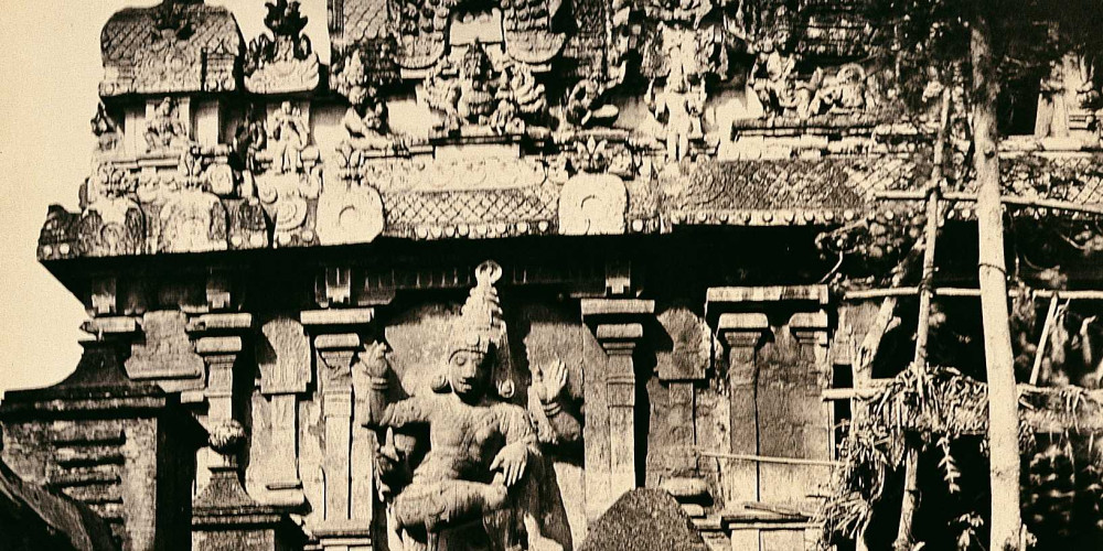 Sculpture à l'entrée du temple de Thanjavur
