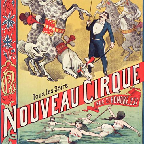 Présentation d’une cavalerie en liberté par Léopold ou Georges Loyal