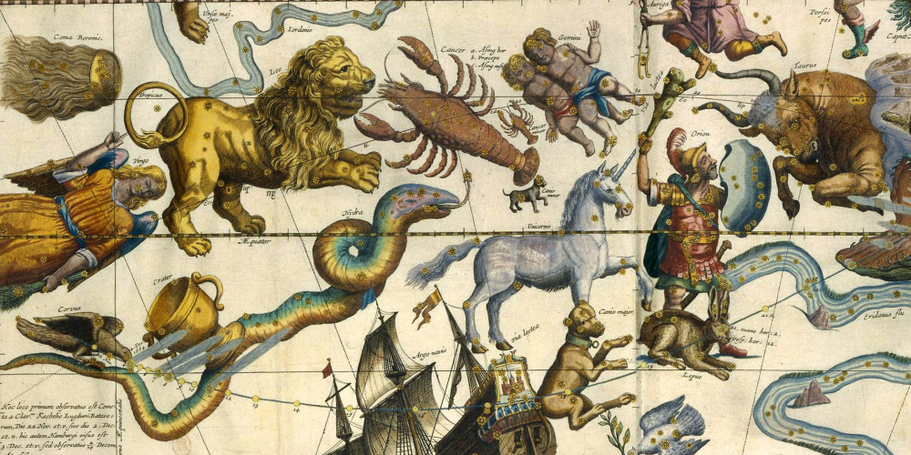 Trajet de la comète de 1664-1665