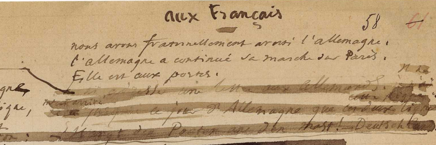 « Aux Français »
